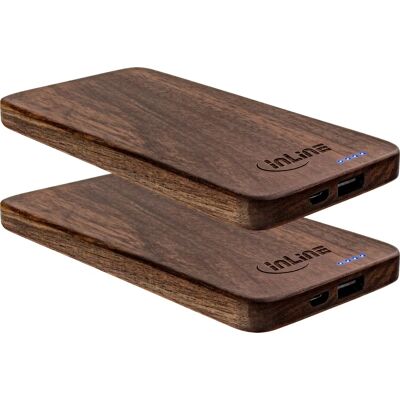 InLine Walnuss Powerbank - 5000mAh Lithium-Polymer InLine Walnuss Powerbank - 5000mAh Lithium-Polymer