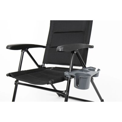 Camp4 sidebord for campingstol - Svart med 4 rom Camp4 sidebord for campingstol - Svart med 4 rom