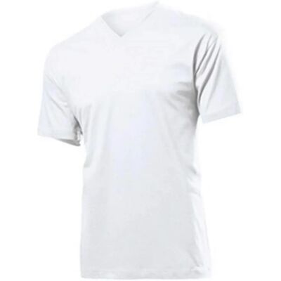 Stedman Weiß XL Klassisches V-Ausschnitt T-Shirt - T-Shirt Stedman Weiß XL Klassisches V-Ausschnitt T-Shirt - T-Shirt