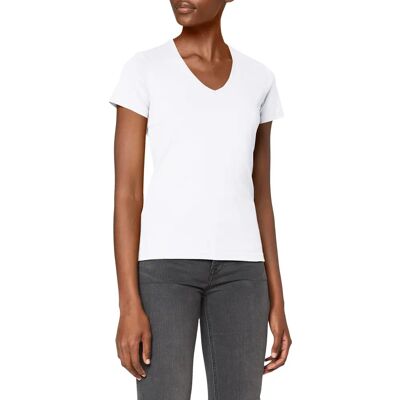 Stedman Classics Weiß XL V-Ausschnitt Damen T-Shirt - T-Shirt Stedman Classics Weiß XL V-Ausschnitt Damen T-Shirt - T-Shirt