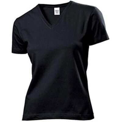 Stedman Classics Black Opal V-Neck Ladies T-Shirt - T-Shirt Stedman Classics Black Opal V-Neck Ladies T-Shirt - T-Shirt
