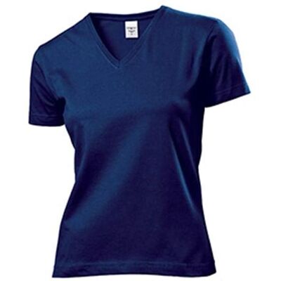 Stedman Navy V-Neck T-Shirt - Classic Women’s Top Stedman Navy V-Neck T-Shirt - Classic Women’s Top