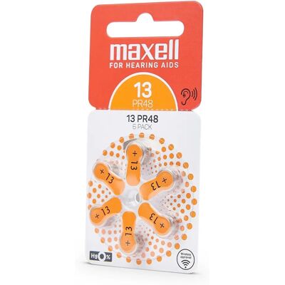 Maxell PR48-13 Batería para audífonos - Rojo Maxell PR48-13 Batería para audífonos - Rojo