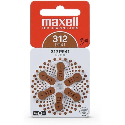 Maxell PR41 Zink-Luft Hörgerätebatterie - Haushalt Batterie Maxell PR41 Zink-Luft Hörgerätebatterie - Haushalt Batterie
