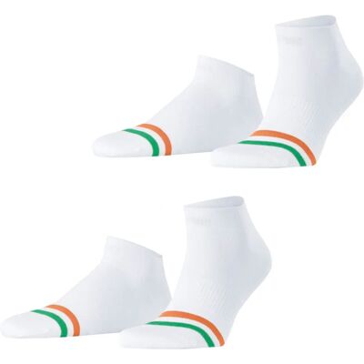 Esprit Accent Stripe Pack de 2 Chaussettes de Sport - White-Mix - Chaussettes Esprit Accent Stripe Pack de 2 Chaussettes de Sport - White-Mix - Chaussettes