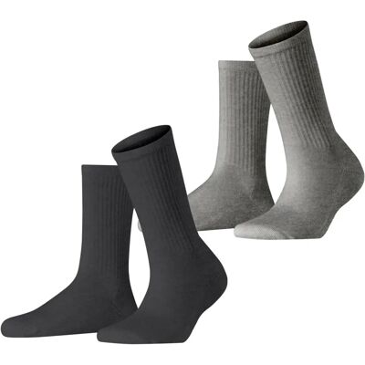 Esprit Basic Tennis 2 Pack Socks - Grey Mix - Socks Esprit Basic Tennis 2 Pack Socks - Grey Mix - Socks