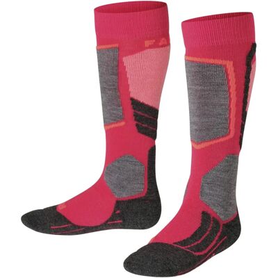 FALKE Kinder Skisocken - Merino Wolle - Rot & Pink - Skisocken FALKE Kinder Skisocken - Merino Wolle - Rot & Pink - Skisocken