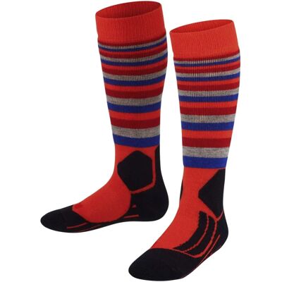 FALKE Kinder Skisocken - Merino Wolle - Streifen - Wärmend & Robust FALKE Kinder Skisocken - Merino Wolle - Streifen - Wärmend & Robust