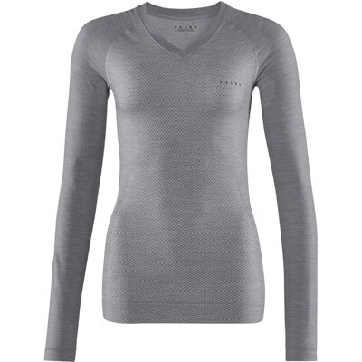 Falke Wool-Tech Light Regular Fit Heather Grey Lange mouw shirt - Shirt Falke Wool-Tech Light Regular Fit Heather Grey Lange mouw shirt - Shirt