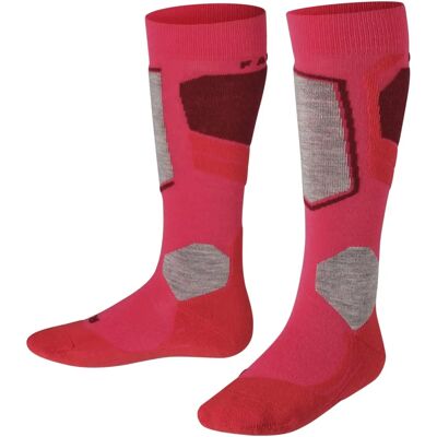 FALKE Sk4 Kinder - Pink / Violett / Rot - Größe 31/34 - Skistrümpor FALKE Sk4 Kinder - Pink / Violett / Rot - Größe 31/34 - Skistrümpor