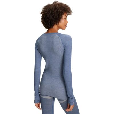 Falke Wool Tech Light Langarmshirt - Capitain Blue - Merinowolle, Atmungsaktiv, Geruchsneutral Falke Wool Tech Light Langarmshirt - Capitain Blue - Merinowolle, Atmungsaktiv, Geruchsneutral