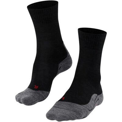 Meias de Caminhada em Lã TK5 para Homens - Preto/Cinza - Leves, Respiráveis, Reforçadas Meias de Caminhada em Lã TK5 para Homens - Preto/Cinza - Leves, Respiráveis, Reforçadas