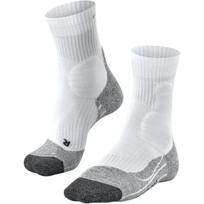 Falke Chaussettes de Tennis TE2 - Blanc/Gris - Grand - Chaussettes Falke Chaussettes de Tennis TE2 - Blanc/Gris - Grand - Chaussettes