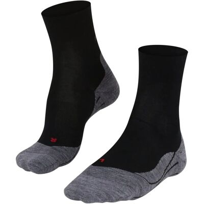 Falke RU4 Endurance Wool Socks - Mélange Noir - Chaussettes Falke RU4 Endurance Wool Socks - Mélange Noir - Chaussettes