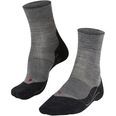 Chaussettes en laine Falke RU4 Endurance - Gris Clair Mélange - Respirantes, Renforcées, Extérieur Chaussettes en laine Falke RU4 Endurance - Gris Clair Mélange - Respirantes, Renforcées, Extérieur