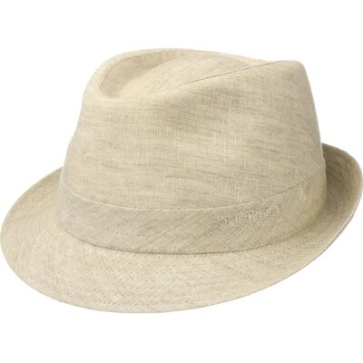 Stetson Geneva Trilby en lin - Beige - Homme - Taille : 60 cm - Chapeau Stetson Geneva Trilby en lin - Beige - Homme - Taille : 60 cm - Chapeau