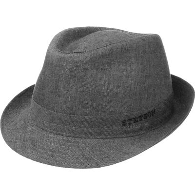 Stetson Geneva Trilby en Lin - Gris - Chapeau d'Été - Chapeaux Stetson Geneva Trilby en Lin - Gris - Chapeau d'Été - Chapeaux
