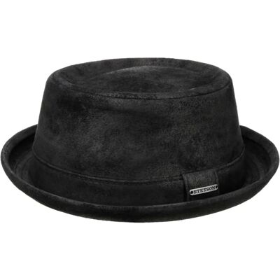 Chapeau Pork Pie en Cuir Pennsylvania - Noir - XL Chapeau Pork Pie en Cuir Pennsylvania - Noir - XL