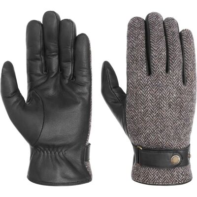 Gants en Laine Stetson - Mélange de Cuir et Laine - Motif Rustique - Taille 9 HS Gants en Laine Stetson - Mélange de Cuir et Laine - Motif Rustique - Taille 9 HS