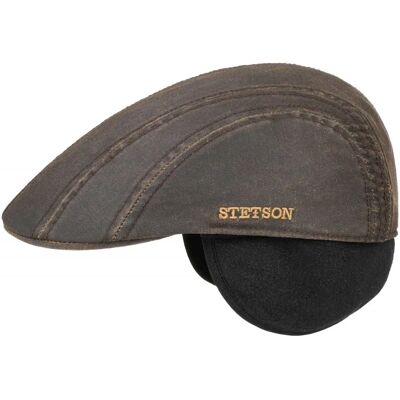 Stetson Brun bomullsflat cap med øreklapper - Cap Stetson Brun bomullsflat cap med øreklapper - Cap
