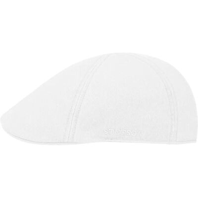 Casquette plate en coton blanc de Stetson avec protection UV - Unisexe - XL - Publicité Casquette plate en coton blanc de Stetson avec protection UV - Unisexe - XL - Publicité