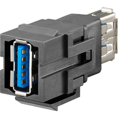 Adaptateur Keystone USB 3.0 Rutenbeck - Montage encastré - Noir - Publicité Adaptateur Keystone USB 3.0 Rutenbeck - Montage encastré - Noir - Publicité