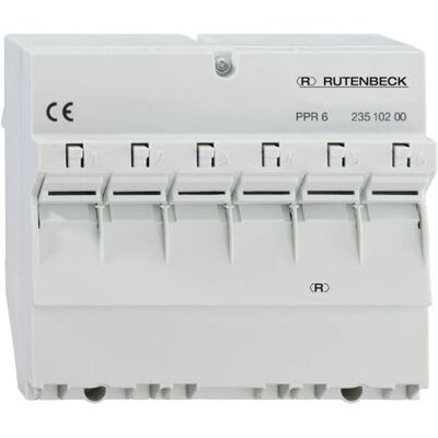 Rutenbeck 23810200 Patchpanel - 6 Ports RJ45, Grau, Cat.6 Rutenbeck 23810200 Patchpanel - 6 Ports RJ45, Grau, Cat.6