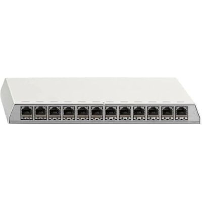 Rutenbeck Pannello patch bianco 12 porte CAT6A schermato Rutenbeck Pannello patch bianco 12 porte CAT6A schermato