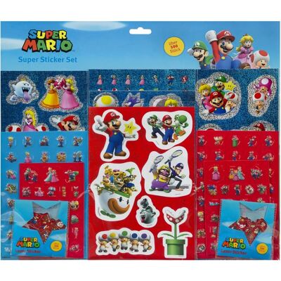 Ensemble de Stickers Super Mario Multicolores - Set de Stickers - Publicité Ensemble de Stickers Super Mario Multicolores - Set de Stickers - Publicité