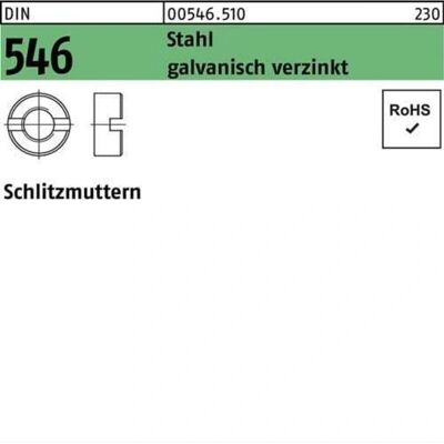 Nobrand - DIN 546 Schlitzmutter - M12 Nobrand - DIN 546 Schlitzmutter - M12