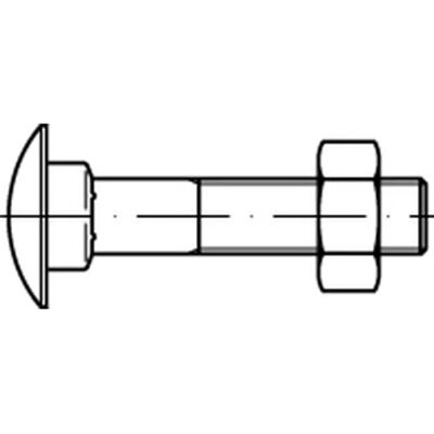 Nobrand - DIN603-M12x320 - Verzinkt - Vierkant - Screw Nobrand - DIN603-M12x320 - Verzinkt - Vierkant - Screw
