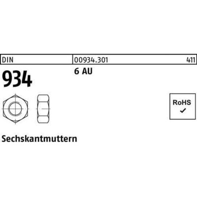 Nobrand - DIN 934 - Stahl - M8 - Sechskantmutter Nobrand - DIN 934 - Stahl - M8 - Sechskantmutter