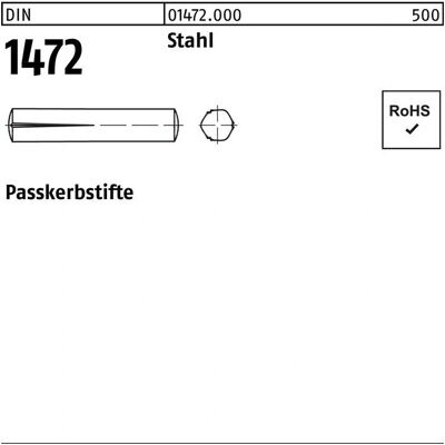 Nobrand Passkerbstift DIN 1472 Stahl 4x28mm - Schraube Zubehör Nobrand Passkerbstift DIN 1472 Stahl 4x28mm - Schraube Zubehör