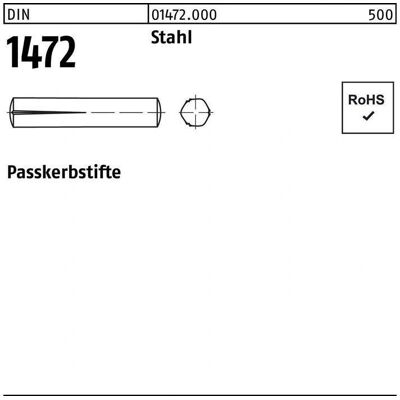 Nobrand Passkerbstift DIN 1472 Stahl 6x32 - Schraube Nobrand Passkerbstift DIN 1472 Stahl 6x32 - Schraube