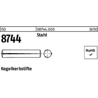 Nobrand - Kegelkerbstift ISO 8744 - Ø4 X 22mm - Kegelstift Nobrand - Kegelkerbstift ISO 8744 - Ø4 X 22mm - Kegelstift