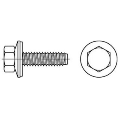 Nobrand - 88276 - A2 BZ 6,3x38 - Neopren - Fassadenschraube Nobrand - 88276 - A2 BZ 6,3x38 - Neopren - Fassadenschraube