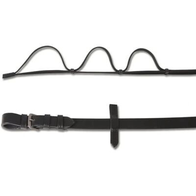 Riendas de caza Waldhausen - Cuero de alta calidad, 3 lazos, hebillas de acero inoxidable Riendas de caza Waldhausen - Cuero de alta calidad, 3 lazos, hebillas de acero inoxidable