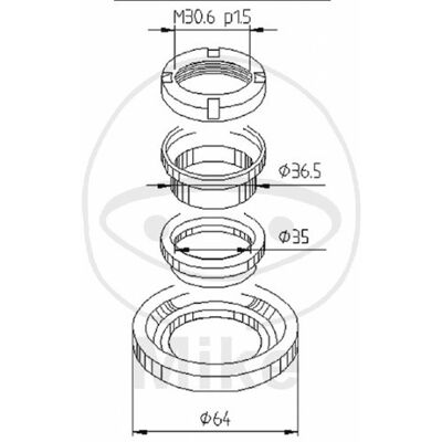 MATTHIES Model 736.23.53 - Steering Bearing Kit MATTHIES Model 736.23.53 - Steering Bearing Kit