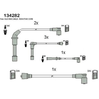 Hitachi 134282 Tændrørskabelsæt - Toyota Avensis Hitachi 134282 Tændrørskabelsæt - Toyota Avensis