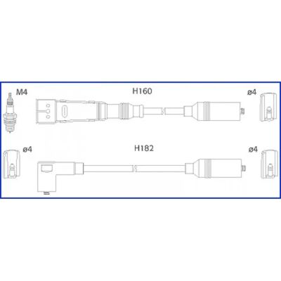 HITACHI 134717 Tændrørskabelsæt - Audi A6 C4, 80 B3, 100 C4 HITACHI 134717 Tændrørskabelsæt - Audi A6 C4, 80 B3, 100 C4