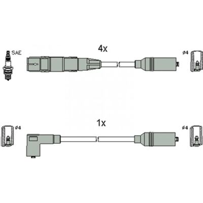 Hitachi 134831 Ignition Wire Set - Ignition System for Audi & VW Hitachi 134831 Ignition Wire Set - Ignition System for Audi & VW