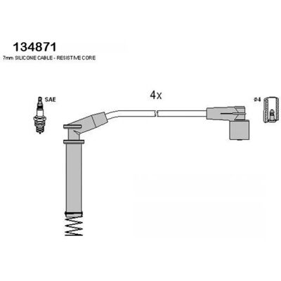 Hitachi Zündkabel-Satz Opel Astra Corsa Vectra - Spark Plug Wires Set Hitachi Zündkabel-Satz Opel Astra Corsa Vectra - Spark Plug Wires Set