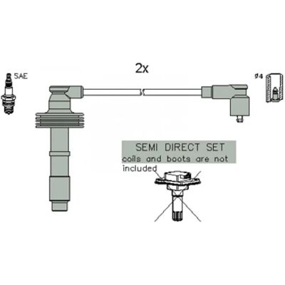 Hitachi Zündkabel-satz Volvo S40 V40 - Ignition Lead Set Hitachi Zündkabel-satz Volvo S40 V40 - Ignition Lead Set