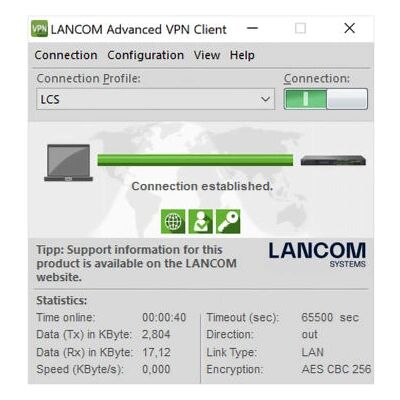 Lancom Systems Mise à niveau Client VPN Avancé 10 - Licence - Logiciel VPN Lancom Systems Mise à niveau Client VPN Avancé 10 - Licence - Logiciel VPN