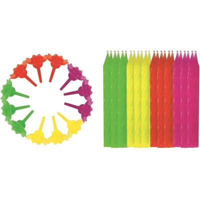 Stylex 10700 Taartkaars - Veelkleurig - 24 stuks Stylex 10700 Taartkaars - Veelkleurig - 24 stuks