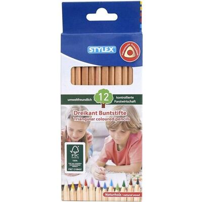 Matite Colorate Stylex 26005 - 12 pz - Multicolore - Legno Matite Colorate Stylex 26005 - 12 pz - Multicolore - Legno