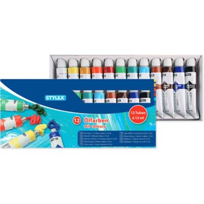 Stylex Ölfarben-Set - 12ml Tuben, 8 Farben, Tragbar Stylex Ölfarben-Set - 12ml Tuben, 8 Farben, Tragbar