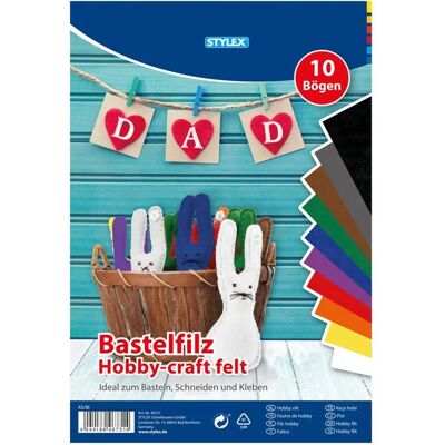 Feuilles de feutre Stylex 20x30cm - 10 pièces Feuilles de feutre Stylex 20x30cm - 10 pièces