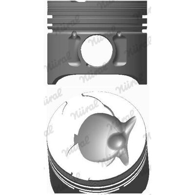 NURAL 87-743100-40 Kolben mit Kühlkanal und Ringenhalter - Kolben NURAL 87-743100-40 Kolben mit Kühlkanal und Ringenhalter - Kolben