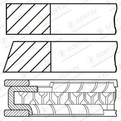 GOETZE 08-136707-00 Stempelringe for SMART - 64mm, Oversize 0,5mm GOETZE 08-136707-00 Stempelringe for SMART - 64mm, Oversize 0,5mm